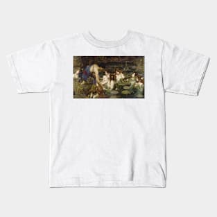 Hylas and the Nymphs by John William Waterhouse Kids T-Shirt